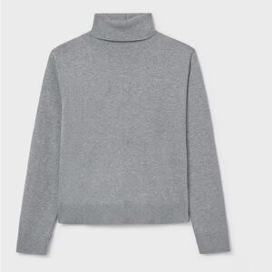 Girls Gray Turtleneck Sweater